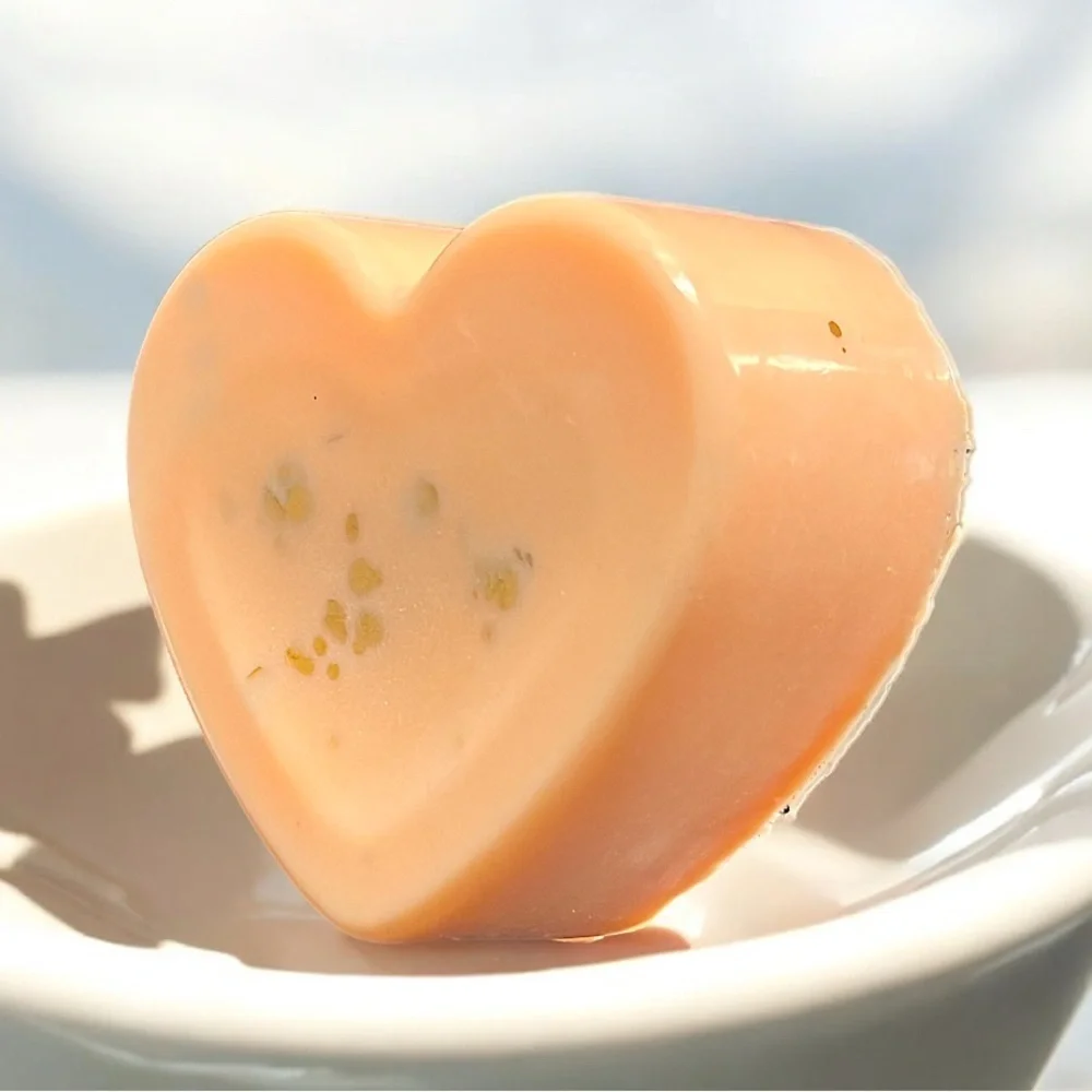 Lily scented soap SHIMMER 3x2in 6oz handcrafted shea butter & coconut oil based